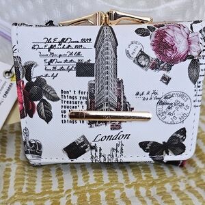 Beautiful London Paris Themed Bifold Wallet